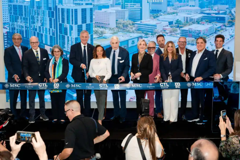 La División de Cruceros del Grupo MSC celebró la inauguración oficial de su nueva sede para Norteamérica, ubicada en el corazón del downtown de Miami.