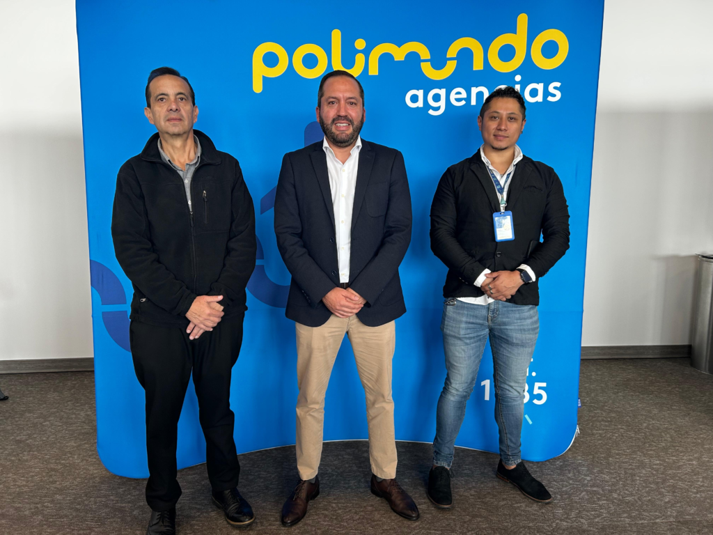 Patricio Cattan, gerente de Senda Viajes; Diego Padula, CEO y gerente general de Polimundo y Diego Cevallos ejecutivo comercial de Polimundo - Senda Viajes.