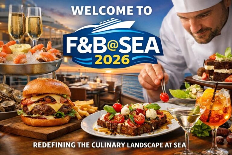 Food & Beverage at Sea 2026 es un evento que ayuda a forjar el futuro de la gastronomía y de las bebidas a bordo de los cruceros.