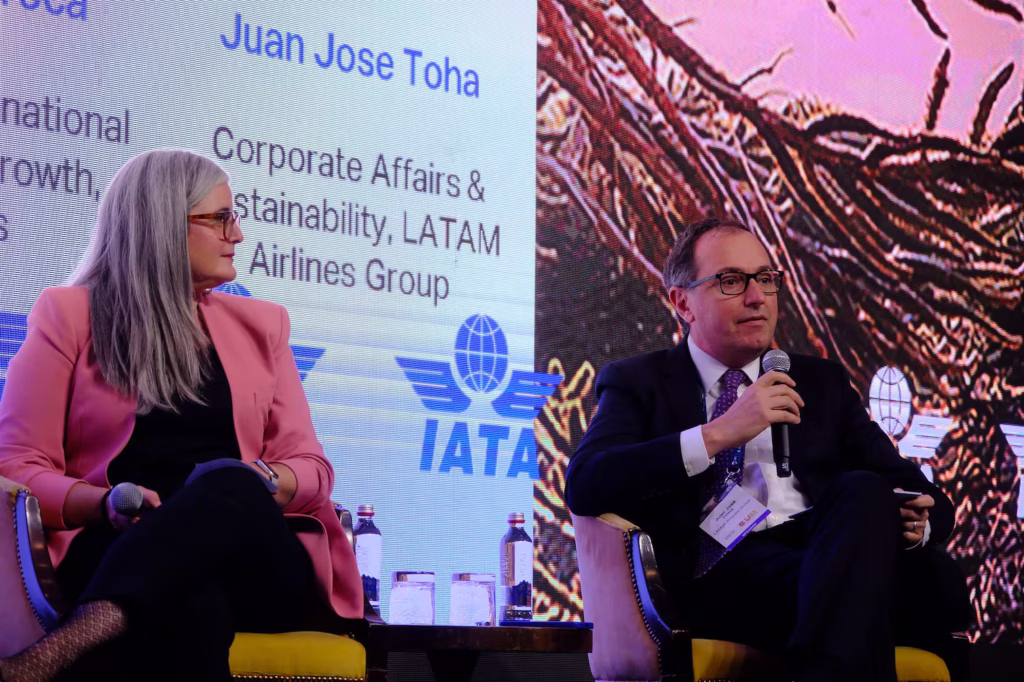 Juan José Tohá, director de Sostenibilidad y Asuntos Corporativos de Latam Airlines, participó en encuentro de Wings of Chang Americas. Foto Cortesía IATA.