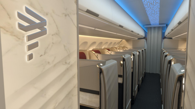 Cabina Premium Business 1. El nuevo modelo tiene un alcance de más de un 50% al de otros aviones de pasillo único de la misma familia, lo que permitirá al grupo LATAM explorar nuevas rutas y fortalecer su red de destinos de larga distancia. | Foto: Cortesía.